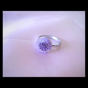 Swarovski purple ring